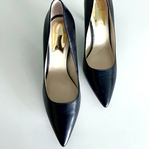 Marc Fisher Black Pointed Toe Pumps for Work - Picture 3 of 5